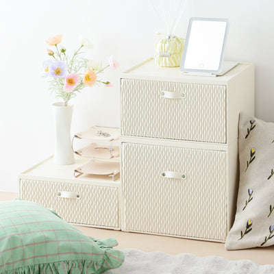 Wave Stacking Drawer Medium Ivory
