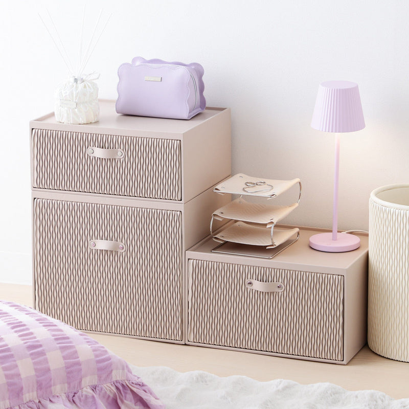 Wave Stacking Drawer Small Beige