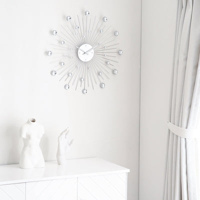 Bijou Wall Clock Silver