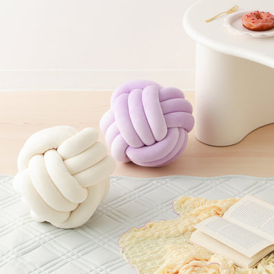 Braid Cushion Ball Ivory