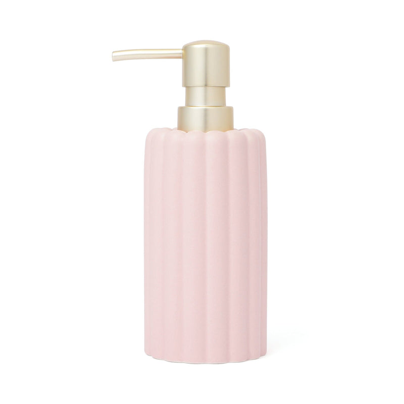 Scalloped Kitchen Dispenser Matte Pink