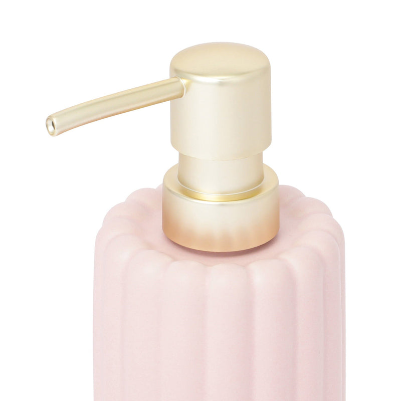 Scalloped Kitchen Dispenser Matte Pink