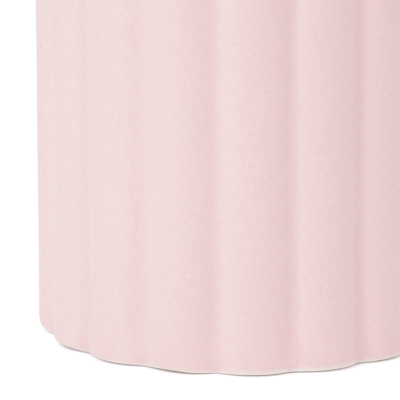 Scalloped Kitchen Dispenser Matte Pink