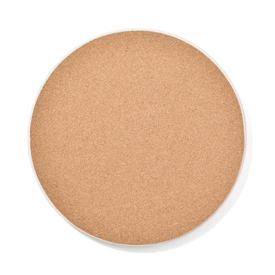 Trivet Large Round Marble White