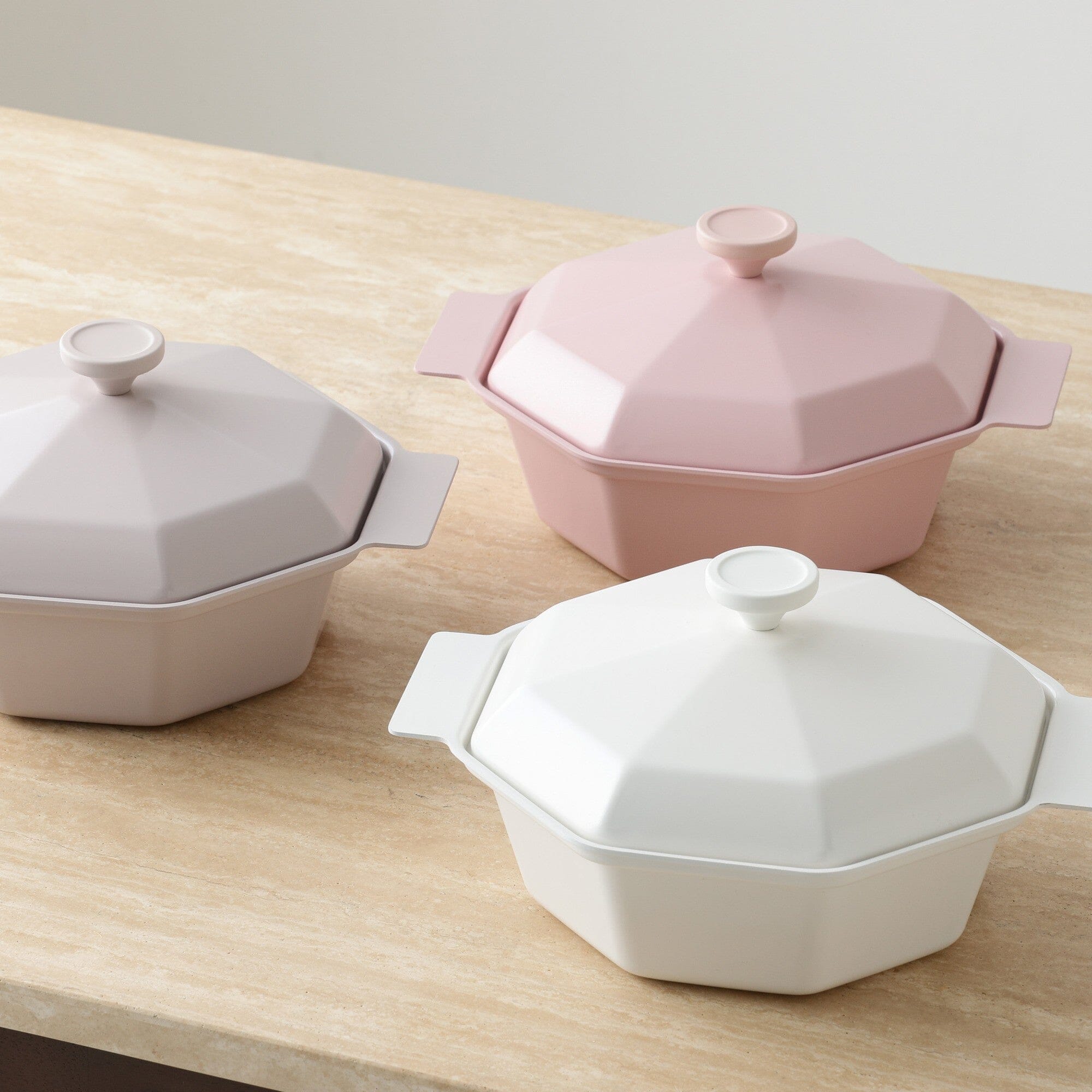 Diamond Lightweight Cooking Pot 21 cm Pink