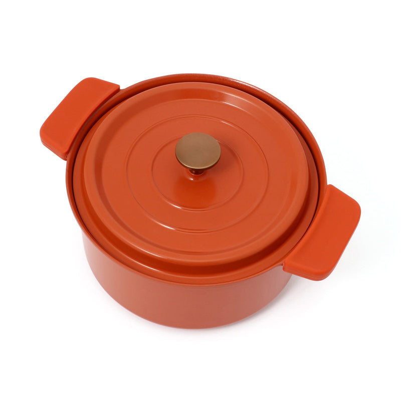 Oven Safe Light Weight Cooking Pot 20Cm Orange