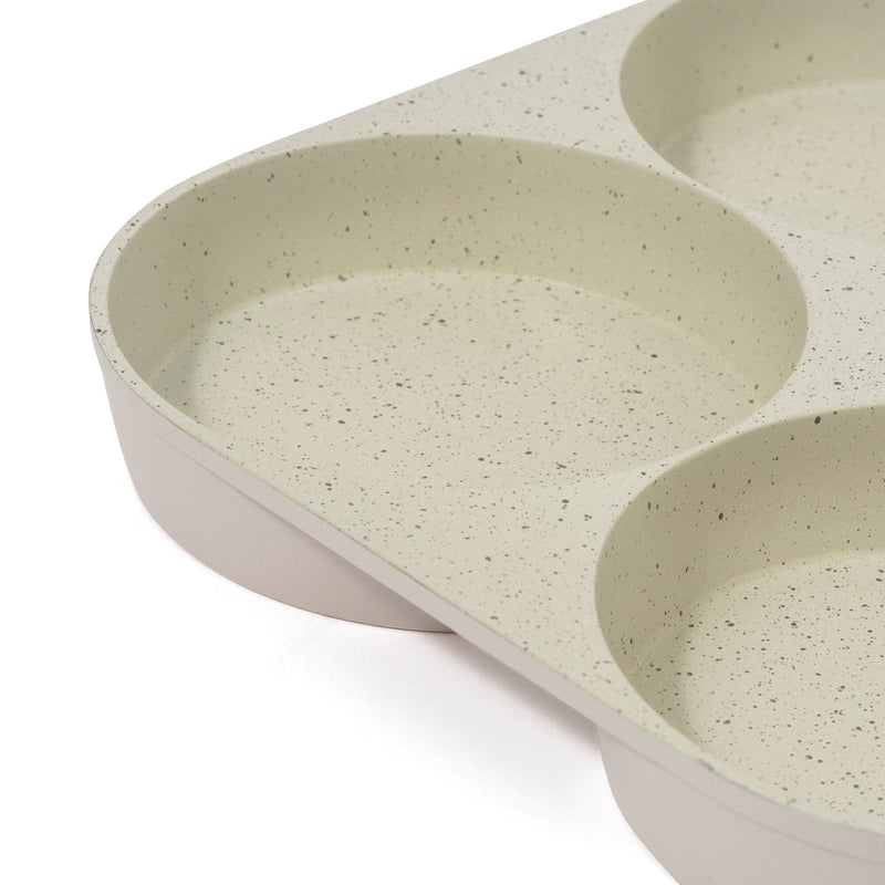 IH/Direct Heat Four Section Frying Pan Ivory