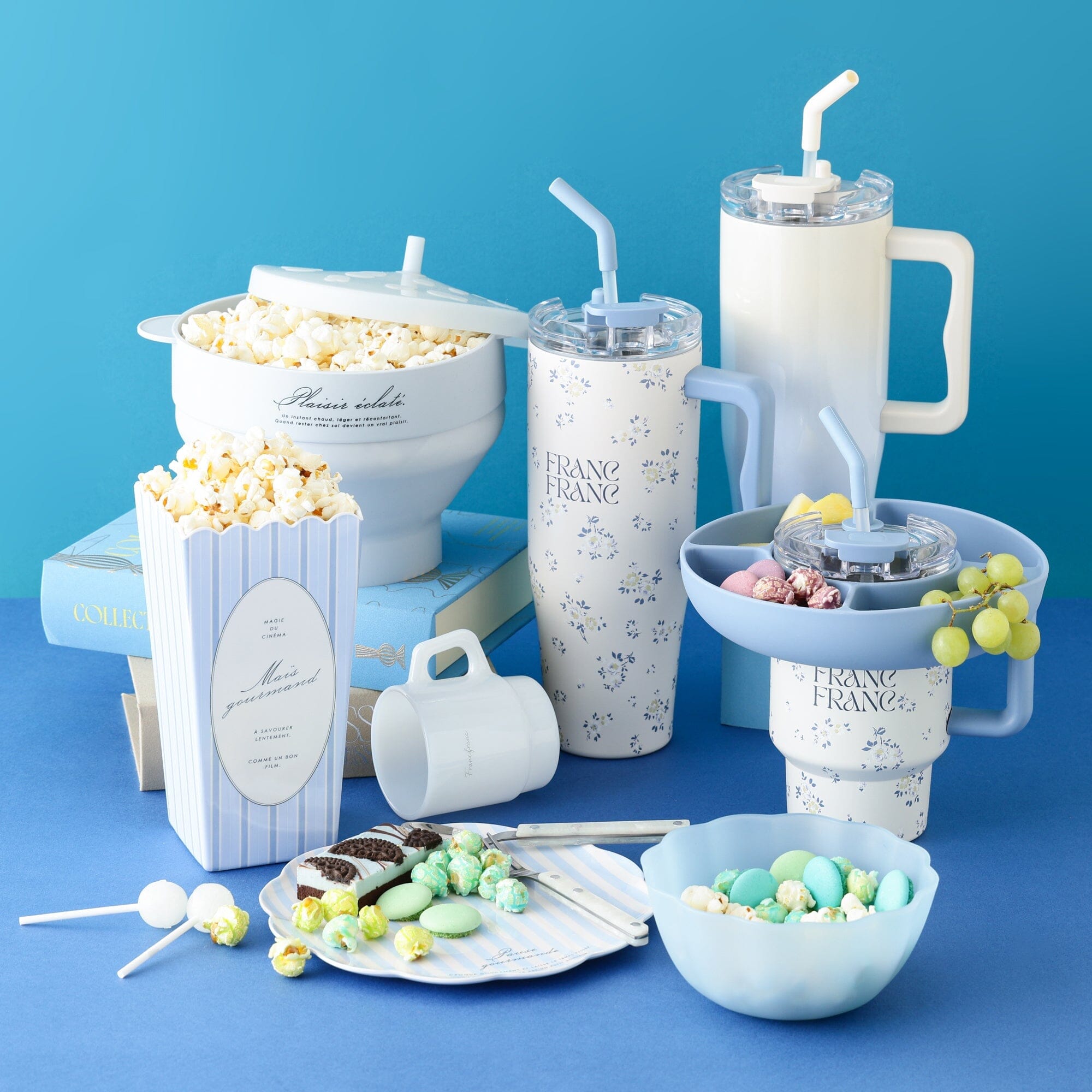 Popcorn Maker For Microwave Blue