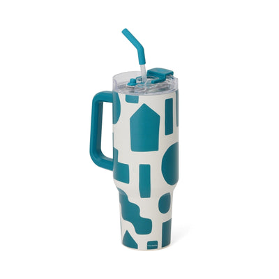 SQUID GAME Tumbler with Snack Holder 1000ml Green x White