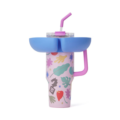 SQUID GAME Tumbler with Snack Holder 1000ml Pink x Blue