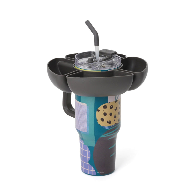 SQUID GAME Tumbler with Snack Holder 1000ml Green x Gray