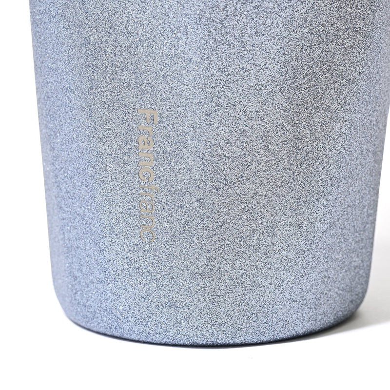 Stainless Steel Tumbler With Straw Glitter Blue