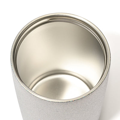 Stainless Steel Tumbler With Charm Glitter Silver