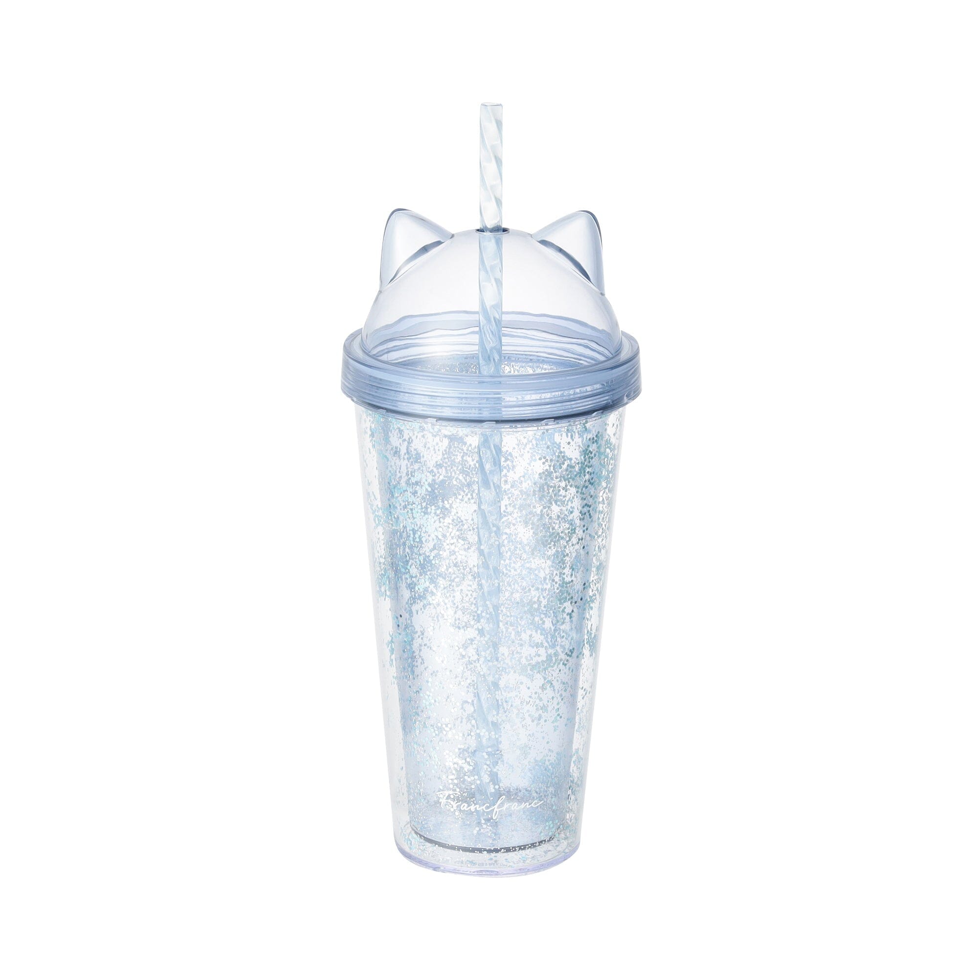 Cat Plastic Tumbler Light Blue