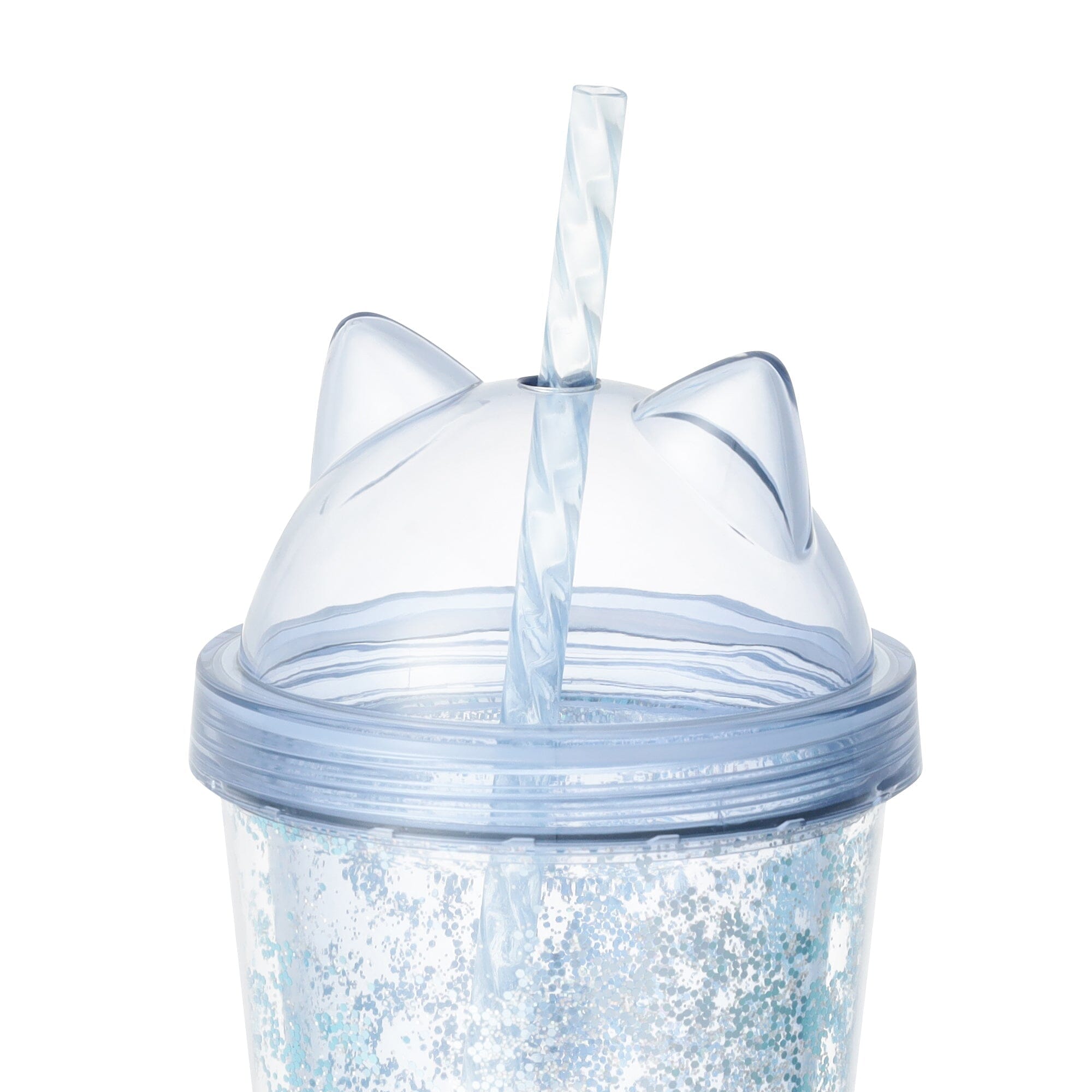 Cat Plastic Tumbler Light Blue