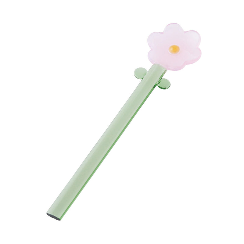 Glass Flower Muddler Pink