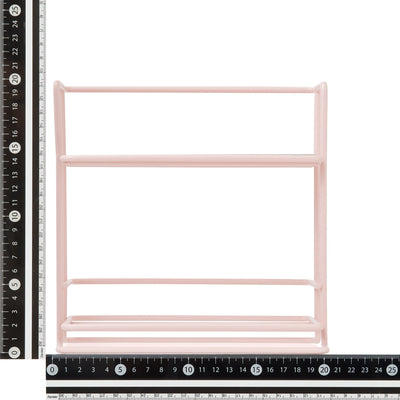 Wire Kitchen Rack with Glass Top Small Pink