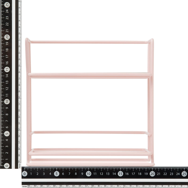 Wire Kitchen Rack with Glass Top Small Pink