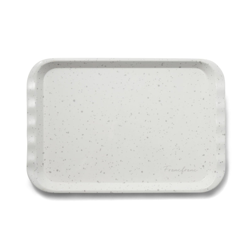 Splatter Melamine Tray Ivory