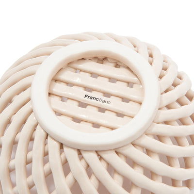 Ceramic Basket Ivory