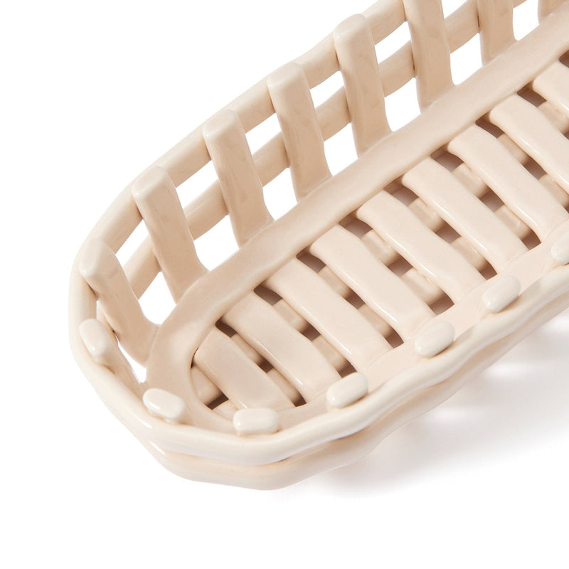 Ceramic Cutlery Case Ivory