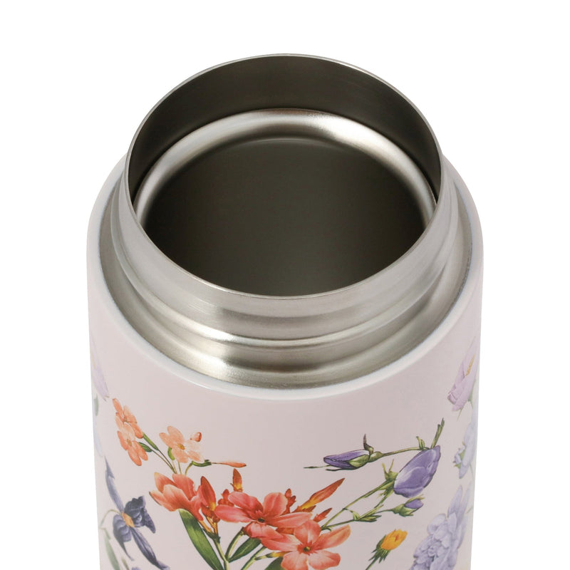 One-Touch Stainless Steel Bottle 350Ml Multi-Flower Pink