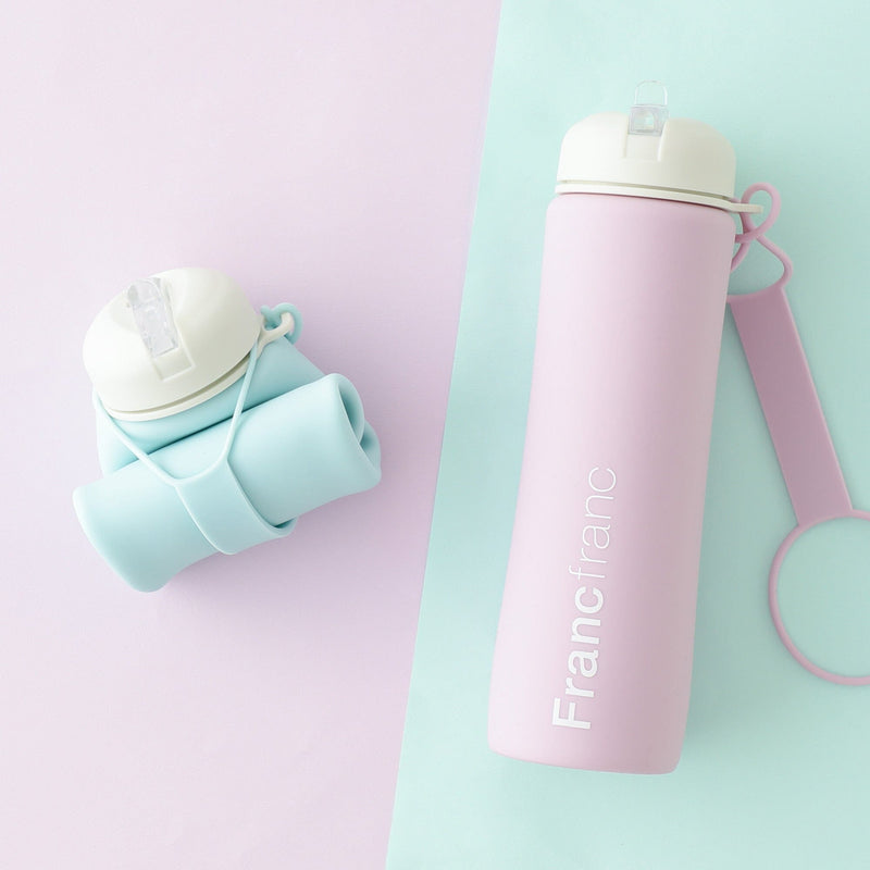 Foldable Silicone Bottle Pink