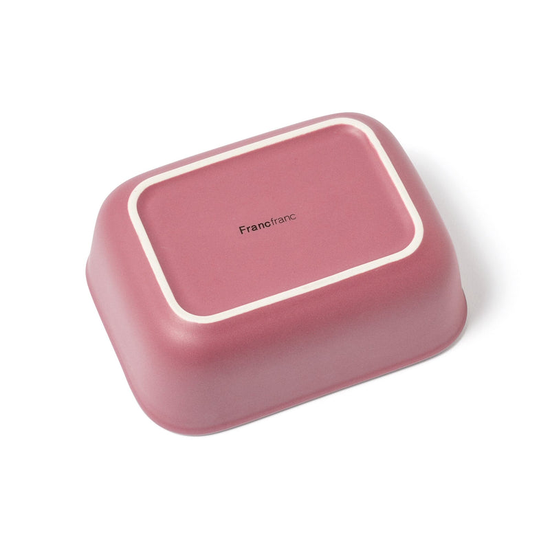 Ceramic Food Container Medium Red