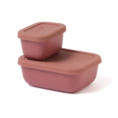 Ceramic Food Container Small Red