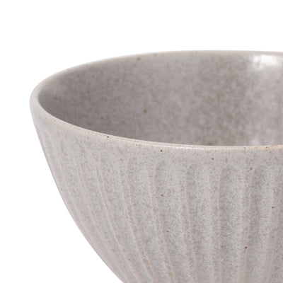 Mino Rice Bowl Shinogi Matte Gray