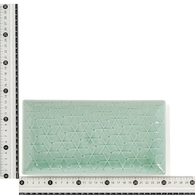 Mino Rectangular Plate Medium Green