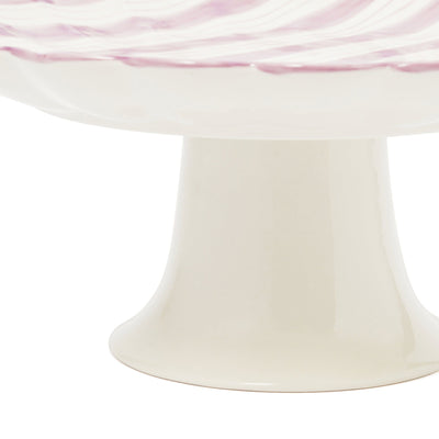 Hand Paint Cake Stand Striped Purple