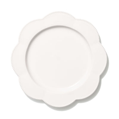 Blanche Plate Medium Flower White