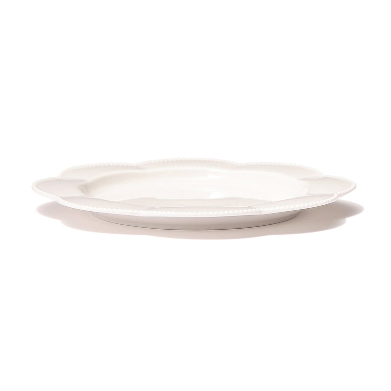 Blanche Plate Medium Flower White
