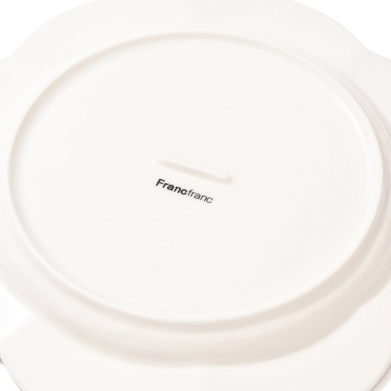Blanche Plate Medium Flower White