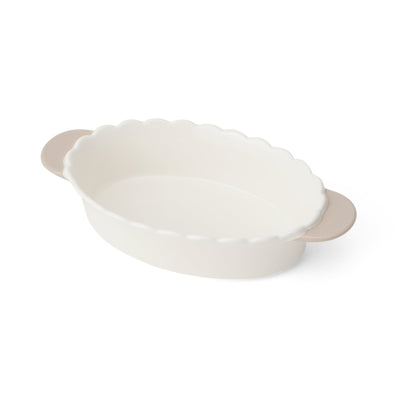 Bicolor Frill Ovenware Medium Ivory