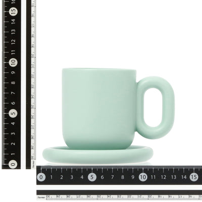 Plump Mug & Coaster Green