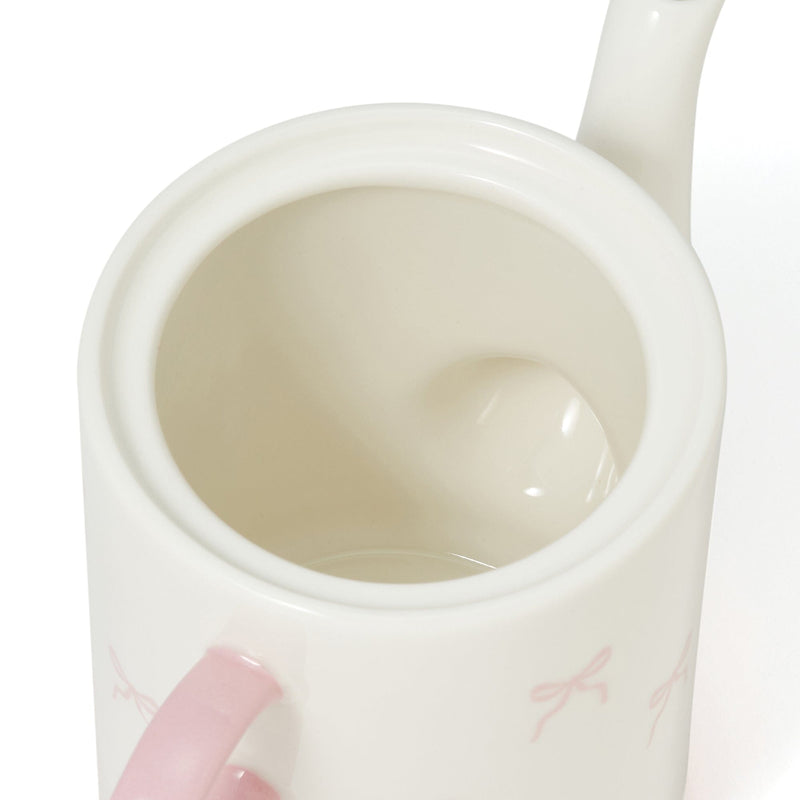 Ribbon Teapot Pink