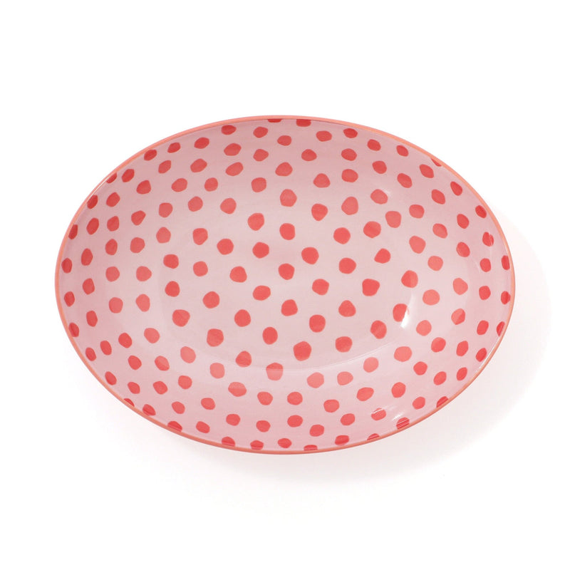 Iroiro Oval Deep Plate Dot