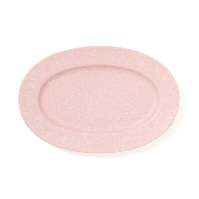 Splatter Oval Plate Pink