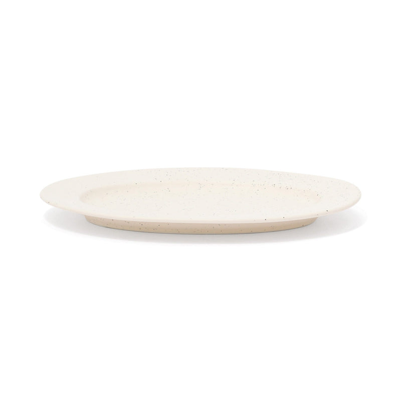 Splatter Oval Plate Ivory