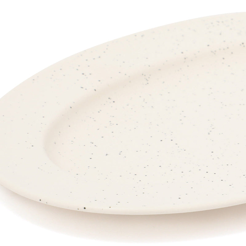 Splatter Oval Plate Ivory