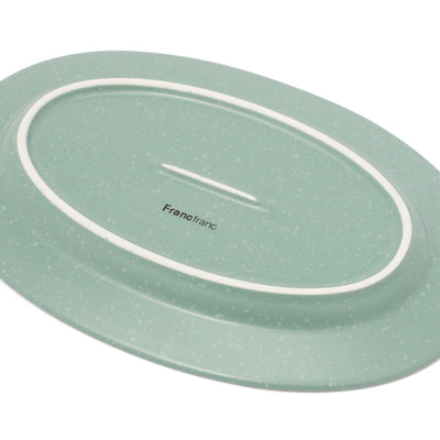 Splatter Oval Plate Green