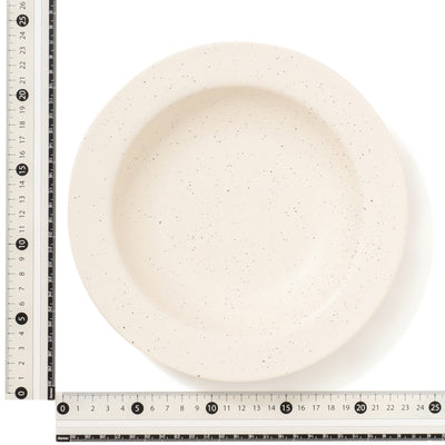 Splatter Deep Plate Ivory