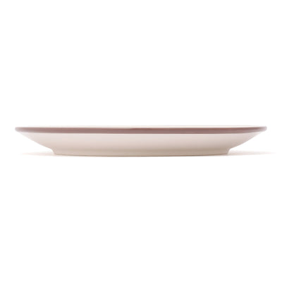 Bicolor Rim Plate Large White