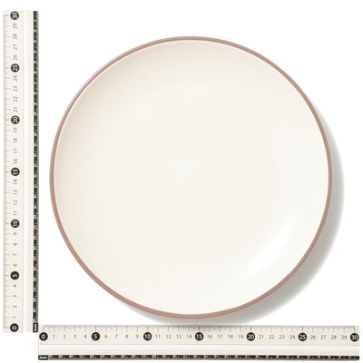 Bicolor Rim Plate Large White