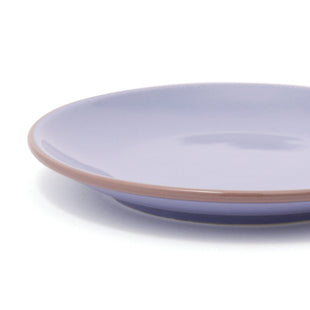Bicolor Rim Plate Medium Blue