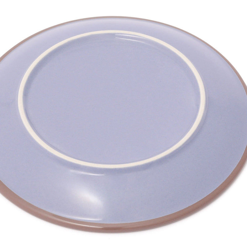 Bicolor Rim Plate Medium Blue