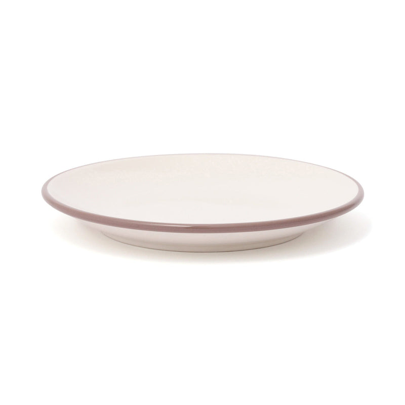 Bicolor Rim Plate Medium White