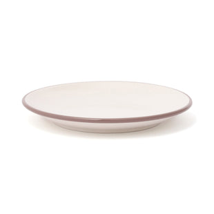 Bicolor Rim Plate Medium White